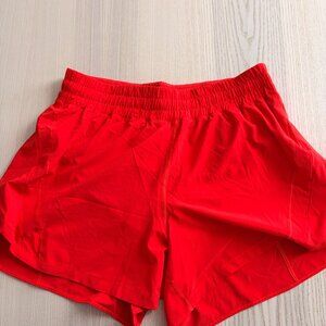 Lululemon Track That High-Rise Lined Short 5" - Hot Head Red